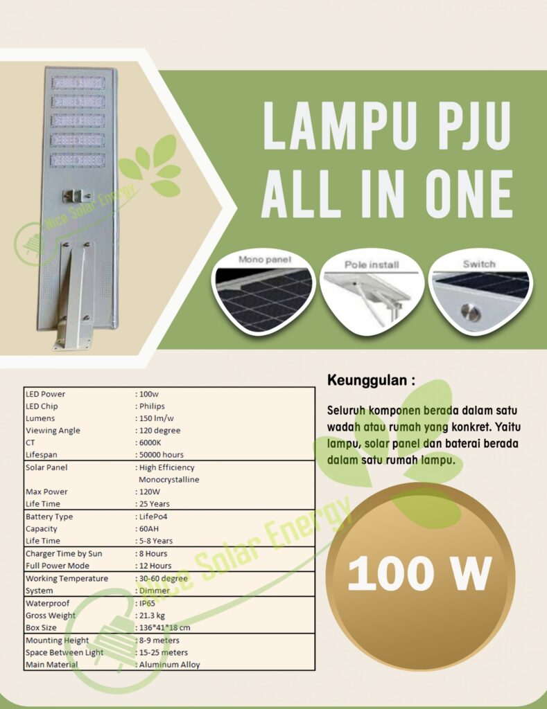 all in one 100 w (tanpa sensor) fix